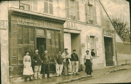 Alte fotokarte rathauscafé - alte,